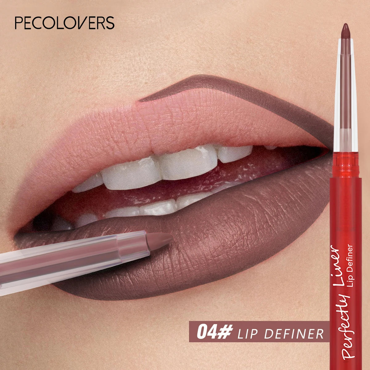 1PC Rich Pigmented, Waterproof, Silky, Durable, Non-stick Cup, Creamy Matte Lip Liner, Perfect for Date and Daily Use Zpaxo 04r