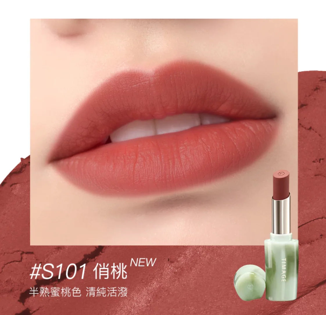 Timage Matte Lipstick Lightweight Moisturizing Vintage Rose Cinnamon Zpaxo S101