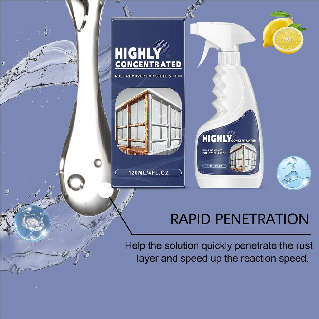 Metal Rust Remover Spray Powerful Fast Acting Heavy Duty Multipurpose
