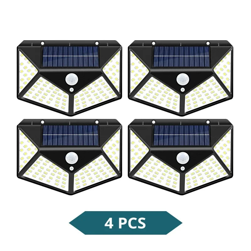 ESMARTER 100 LED Solar Motion Sensor Outdoor Wall Light IP65