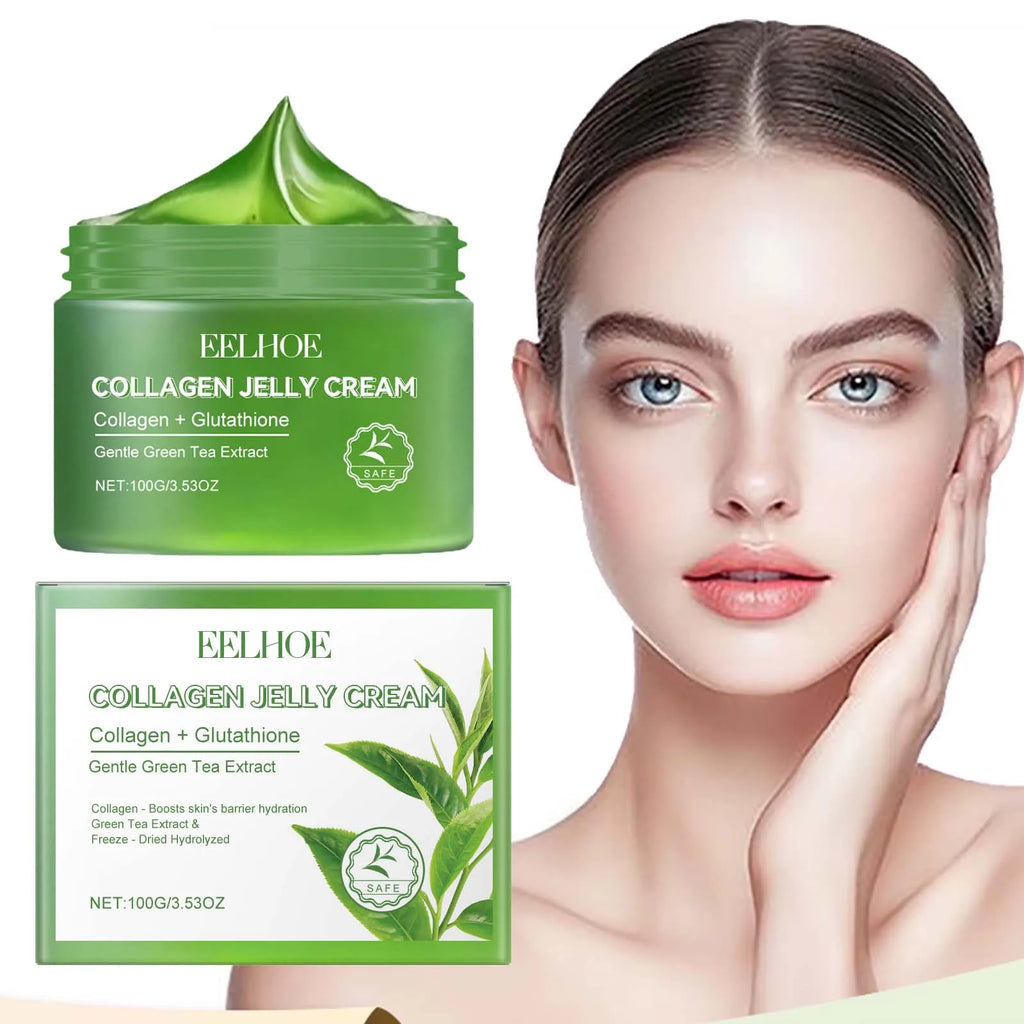 Green Tea Collagen Jelly Cream – Pore Shrinking Moisturizer Facial Jelly Cream Zpaxo