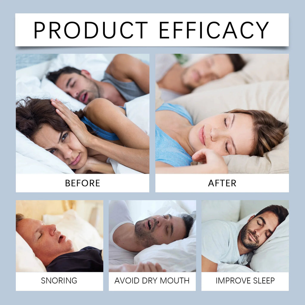 Stop Snoring Mouthpiece Anti Snoring Device Sleep Aid Mouth Guard with Soft Medical Silicone Night Sleep Snore Relief Travel Zpaxo
