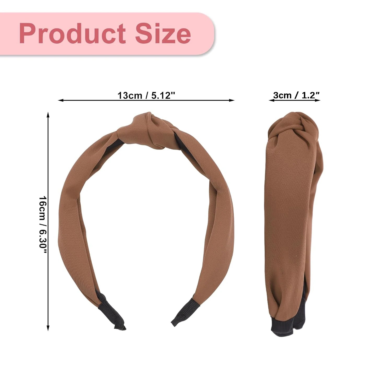 Boho Knotted Headbands – Wide Soft Stretch Non-Slip Women Set