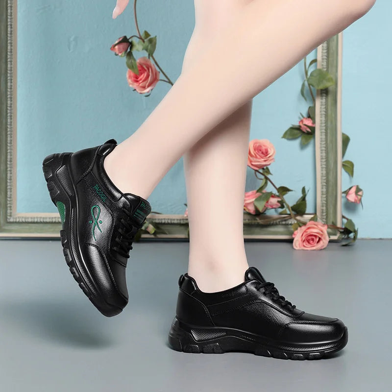 Thick-soled Casual Sneakers Women Spring Autumn Middle-aged Women's Zpaxo