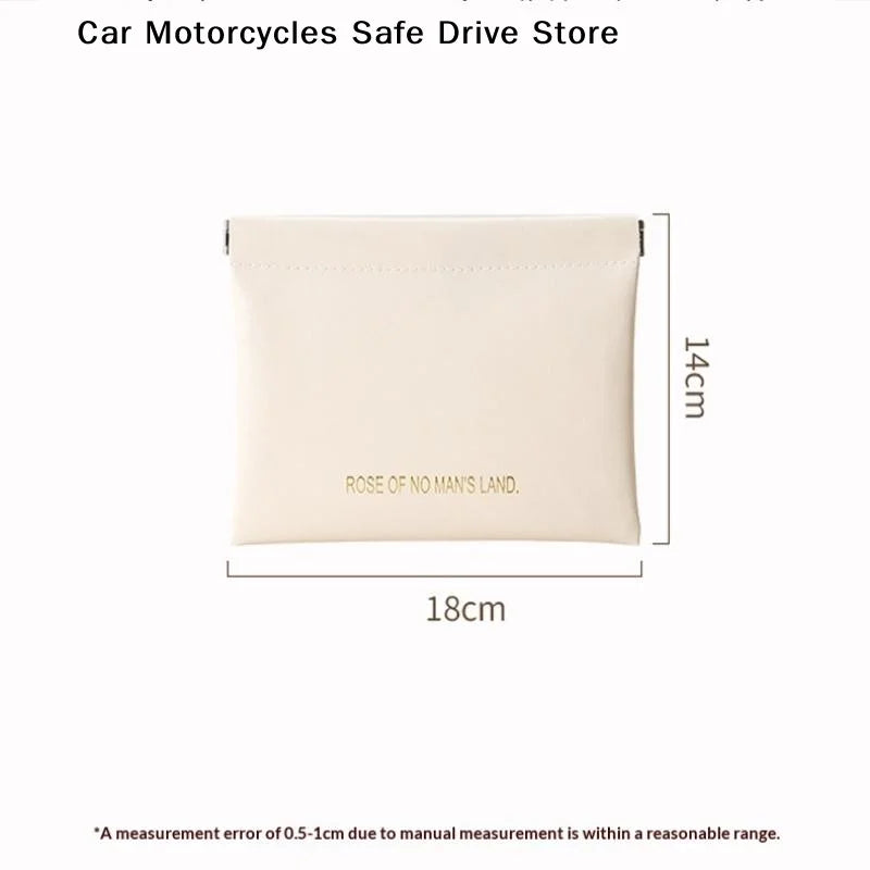 MStorage Bag Automatic Closure Wired Headphone Storage PU Coin Purse