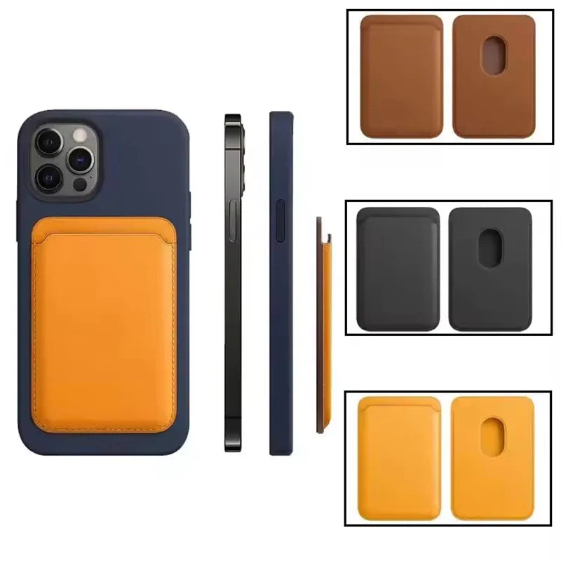 Luxury Magnetic Leather Wallet Case Magsafe Iphone 16 15 14 13 12 Max