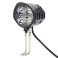 E-Bike Horn Light Electric 36V 48V 60V Bicycle 4 LED Headlight 12W 18W Waterproof 2 in 1 Horn and Light Switch Bicycle Flashligh Zpaxo Black