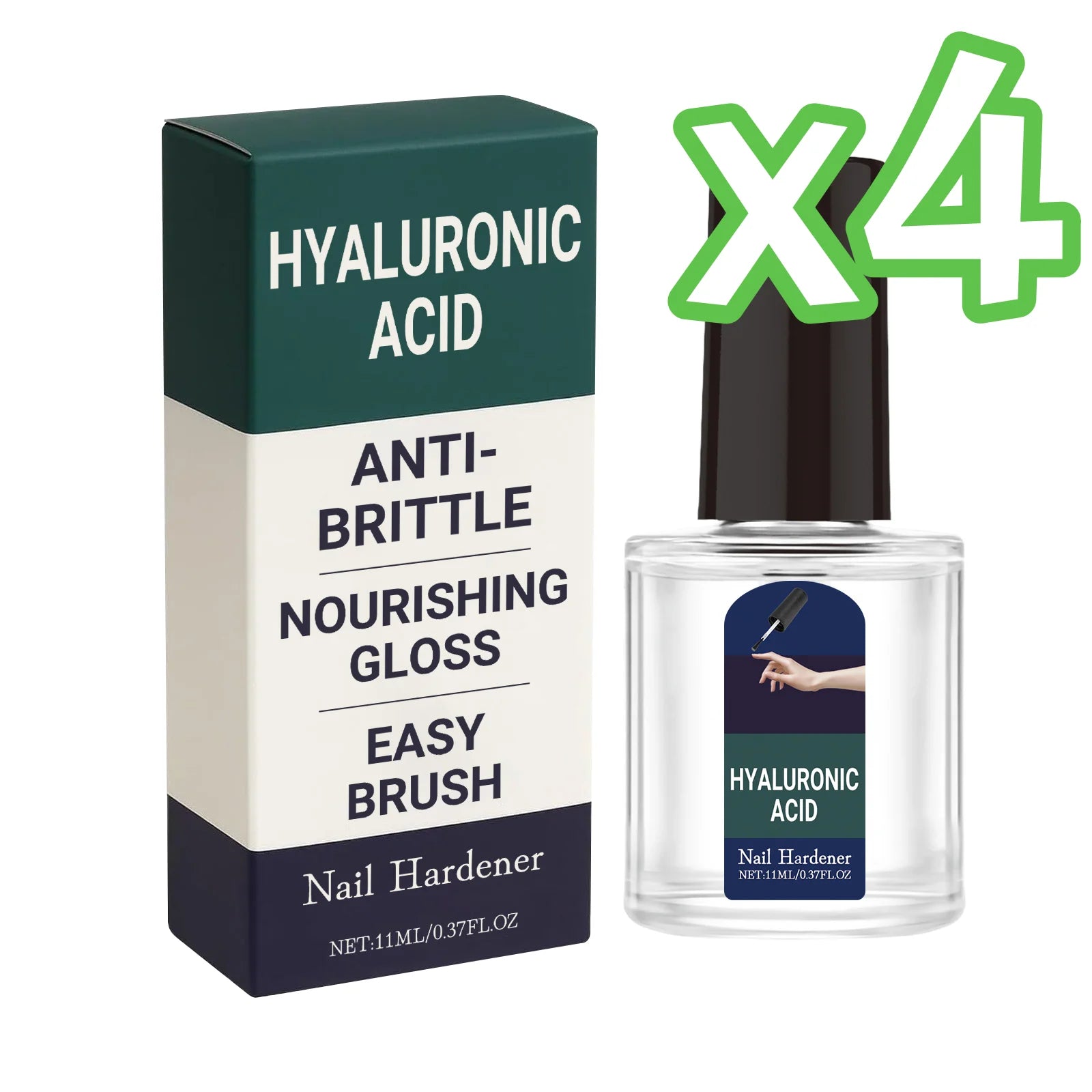 Plant-Based Nail Hardener & Strengthener Drops | 11ml Nail Treatment Drops Zpaxo 11ml Boxed x 4pcs