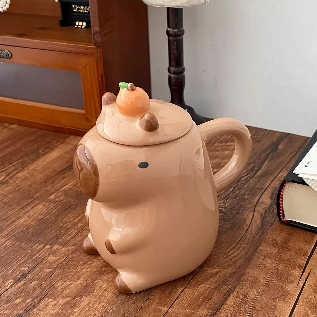 Cute Capybara Ceramic Mug – Kawaii Novelty Coffee Cup Gift Novelty Ceramic Mug Zpaxo 400ml Brown