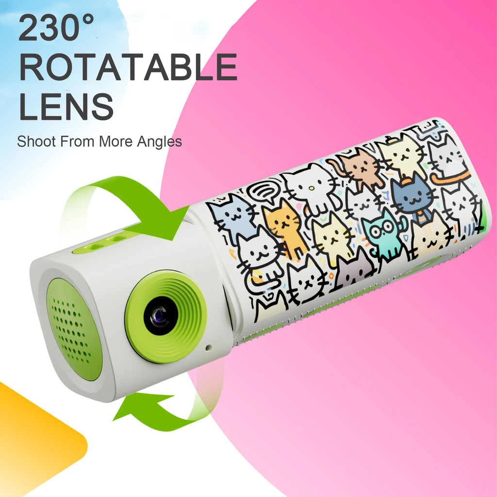1080P Thumb Keychain Camera 230 Rotatable Lens Retro Mini Action Cam