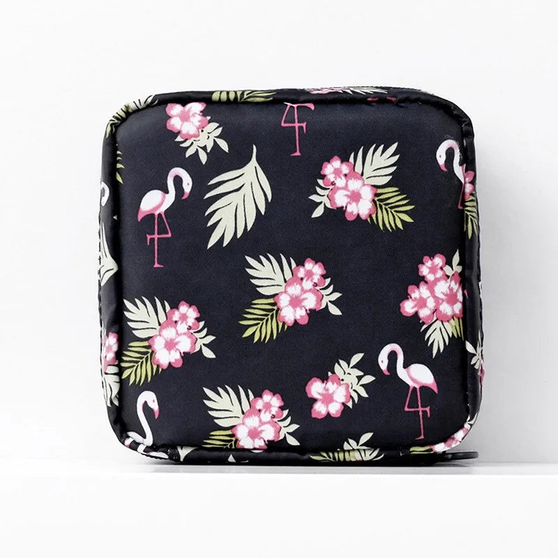 Women Portable Sanitary Pads Storage Bag Tampon Pouch Napkin Cosmetic Zpaxo Bluebird