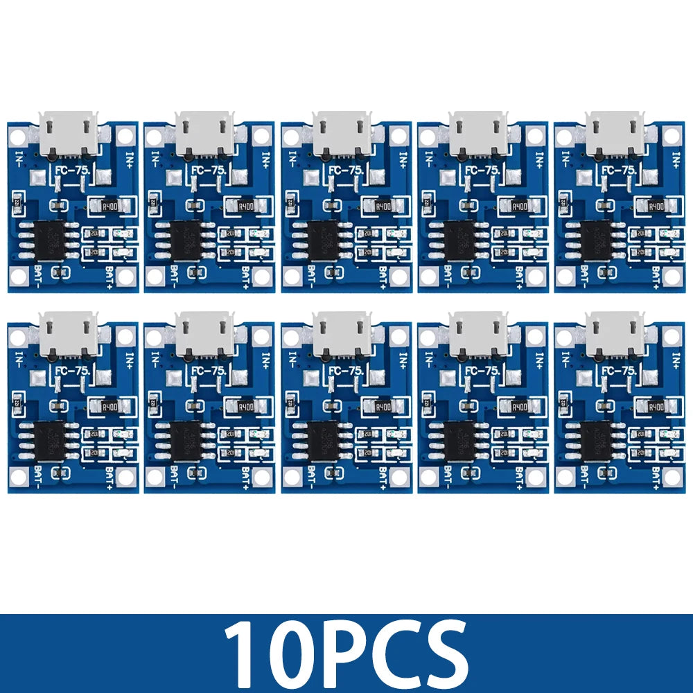 TP4056 5V 1A USB Li-ion Battery Charger Module, Dual Function Charging Board Without Protection Circuit Zpaxo 10PCS MICRO usb