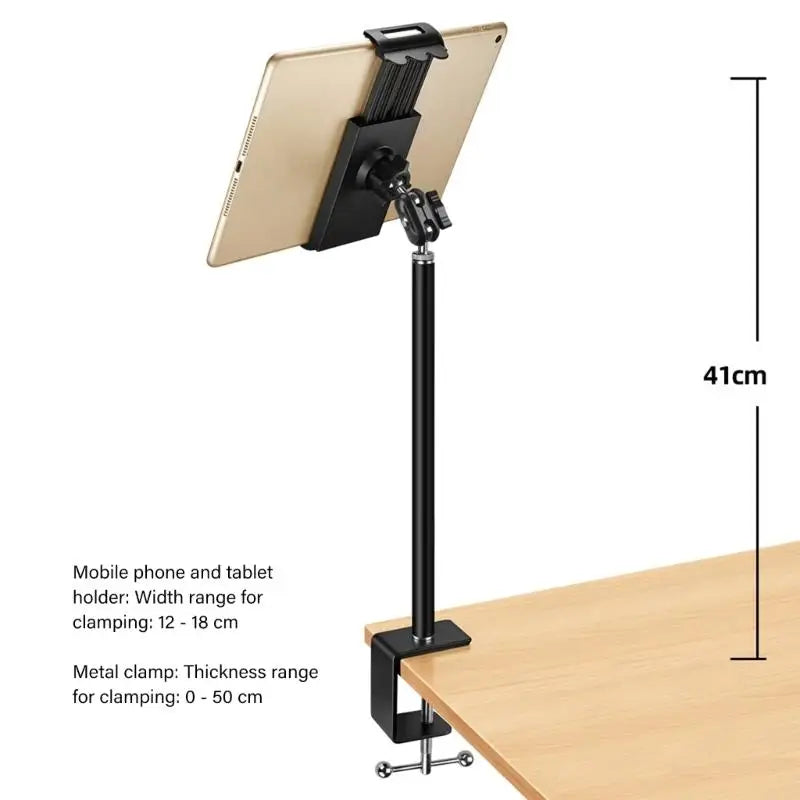 652F Desk Phone Tablet Stand With 3 Connecting Arm Option Lengths And 50mm Clamping Capacity For Office Home Streaming Zpaxo