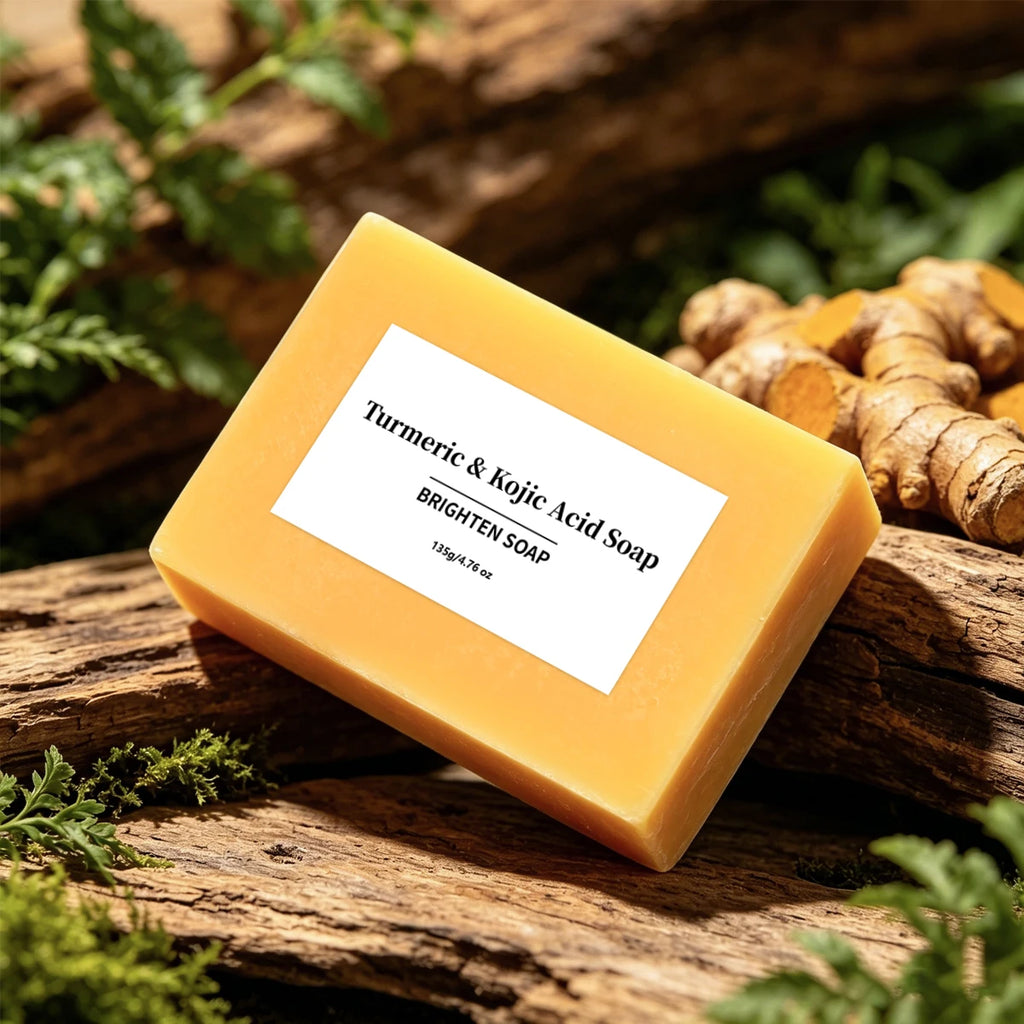 Turmeric Kojic Acid Soap – Brightening & Moisturizing Bar Handmade Soap Bar Zpaxo