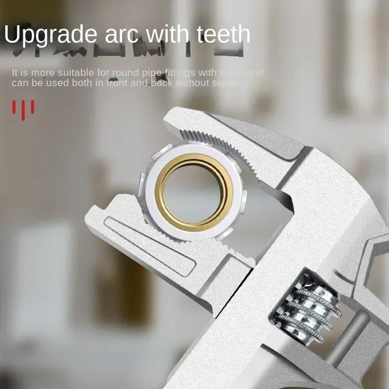 Hardware Tool Adjustable Spanner Large Opening Wide Wrench Jaw Pipe