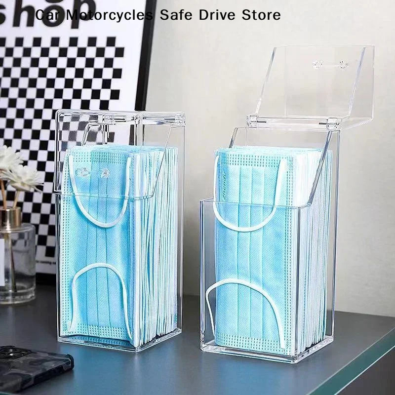CM1pcs Transparent Mask Storage Box Cover Dust Mouth Nose Dust-proof