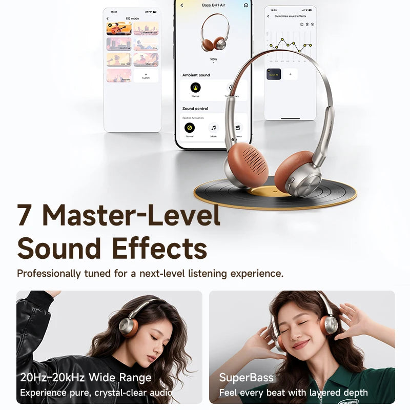 Baseus BH1 Air Wireless Headphones Bluetooth 6 0 ENC Noise