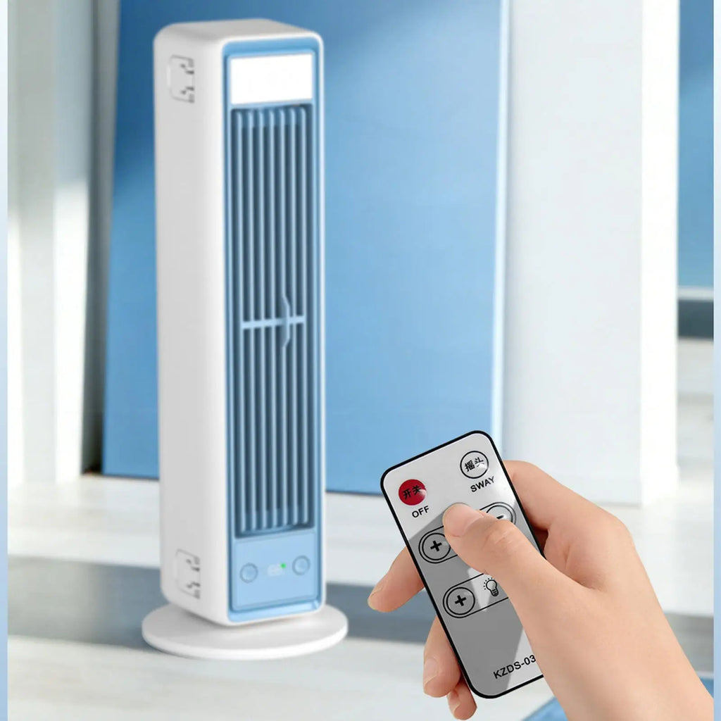 LED Tower Fan Remote Control USB Charging Oscillating Bladeless Wall