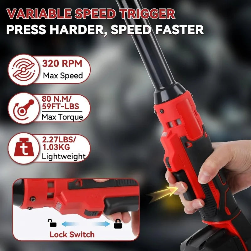 Milwaukee 18V Battery Electric Ratchet Wrench 3 8 Extended Head