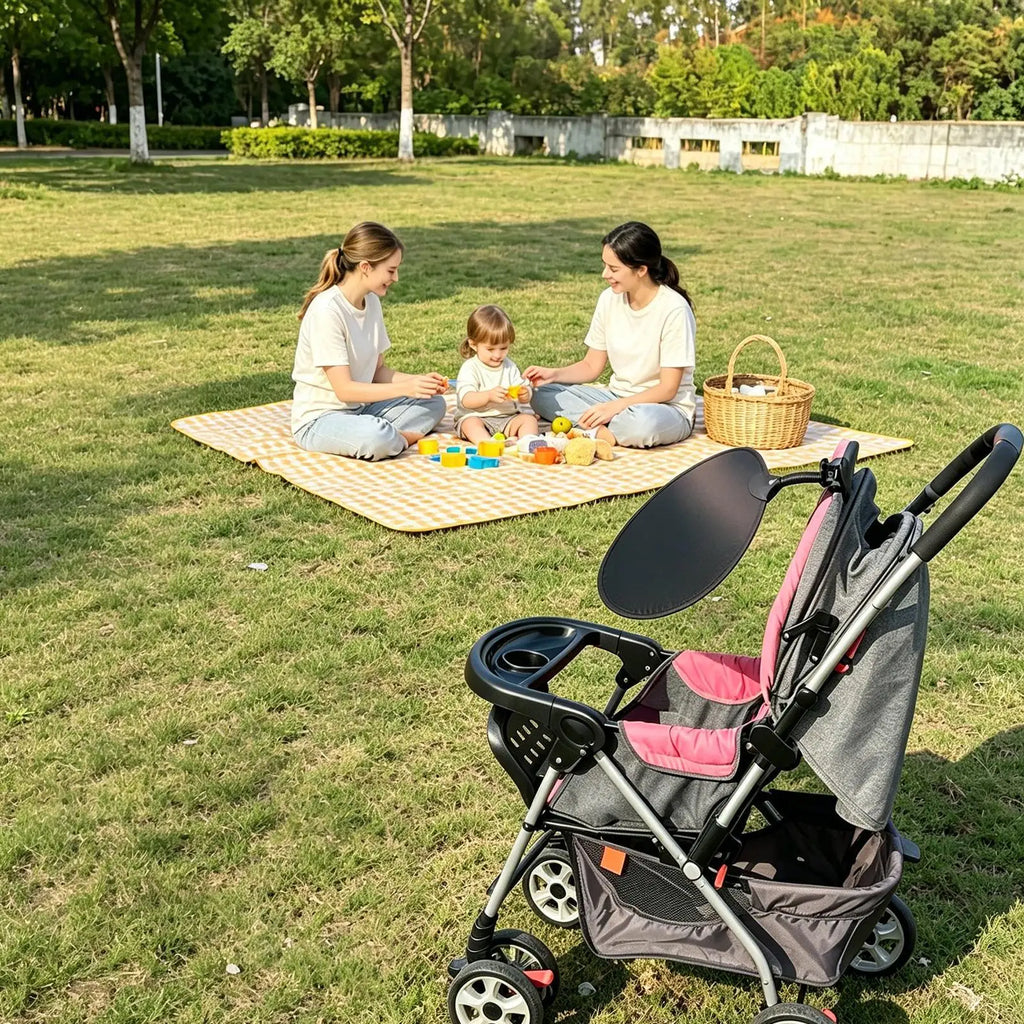 Stroller Shade Upf50 UV Protection Portable Round Car Seat Canopy Zpaxo