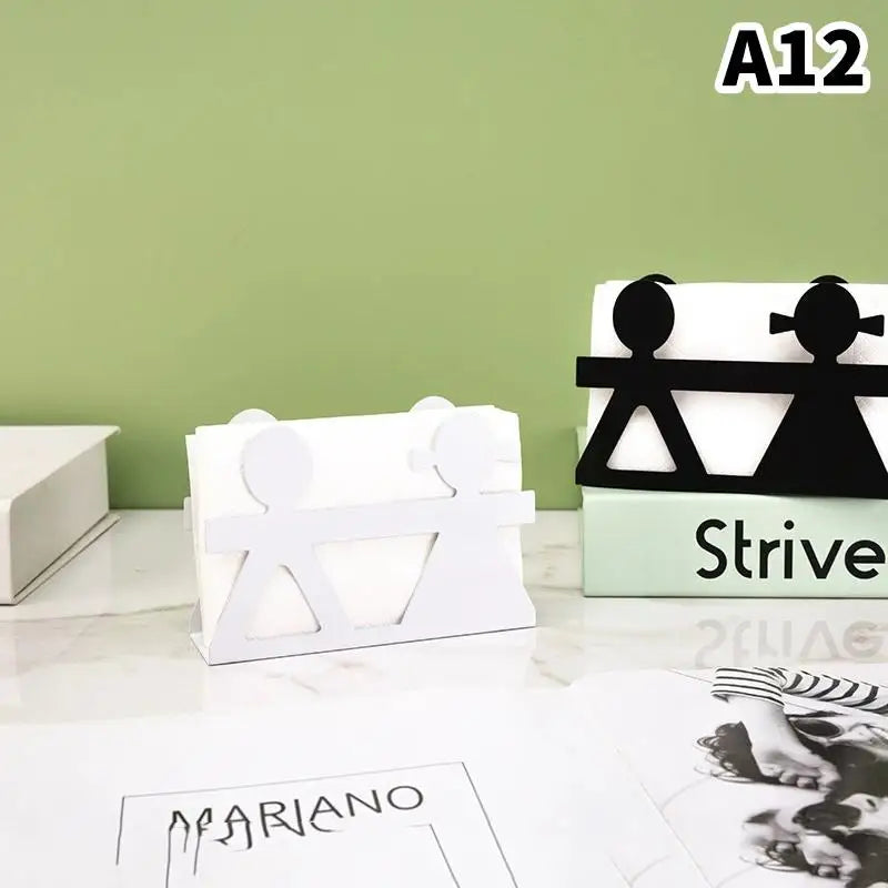 CM1Pc Elegant Iron Art Tissue Box Homestay Napkin Holder Kitchen Zpaxo A12