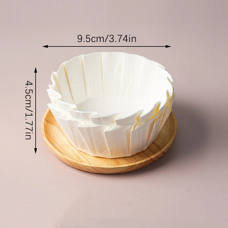 Baking Oil Proof Edge Paper Disposable Release Mousse Cake Paper Basque Cheesecake Oil Paper Tray Foldable Cake Mold Zpaxo S
