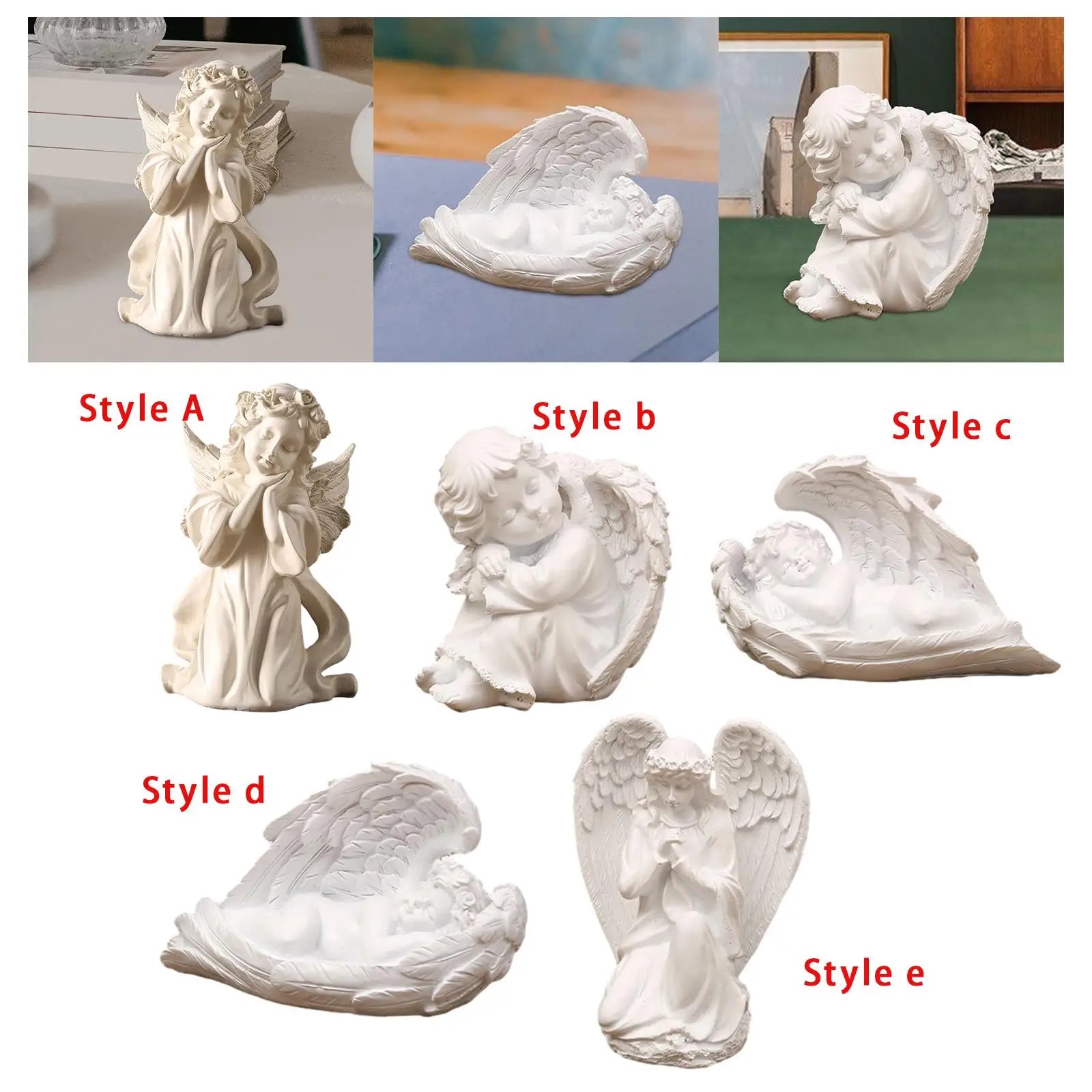 Praying Angel Resin Figurine – Home, Garden & Memorial Statue Angel Resin Figurine Zpaxo