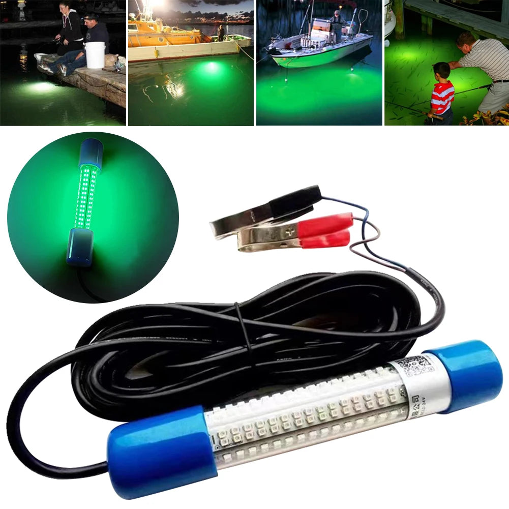 Underwater Fishing Light 50W Fish Lure Bait Finder Lamp 12-24V LED