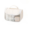 Transparent Toiletry Travel Bag Carry Airport Compliance PU Leather