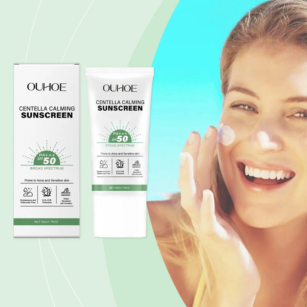 SPF 50 Facial Sunscreen Anti Sunlight Defense UV Rays Improve Dry Prevent Sunburn Summer Waterproof Soothing Centella Sunscreen Zpaxo Default Title