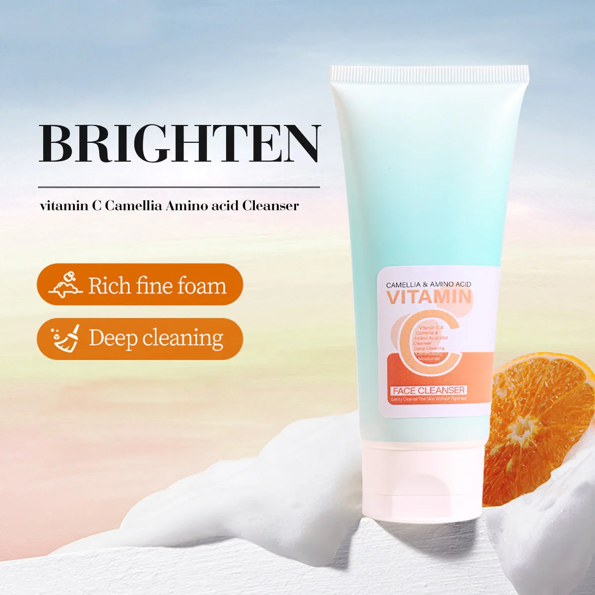 Vitamin C Foaming Facial Cleanser with Hyaluronic Acid – 100g Foaming Facial Cleanser Zpaxo 100g