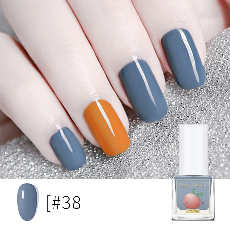 Water-based Peel-off Nail Polish No UV Lamp Needed Long-lasting Zpaxo 38