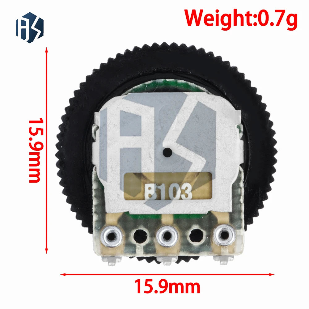B103 16x2mm 10K Ohm Double Dial Taper Volume Wheel Duplex Zpaxo