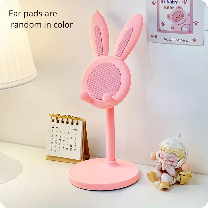 Pink Phone Holder Desktop Mobile Phone Stand For iPhone Samsung Tablet Smartphone Adjustable Lovely Rabbit Cartoon Table Support Zpaxo
