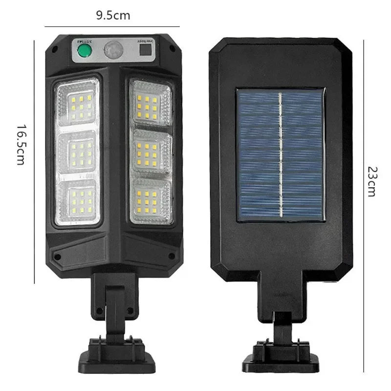Solar Motion Sensor Porch Light Outdoor Waterproof Wall Lamp 3 Modes Zpaxo 54 LED 4PCS