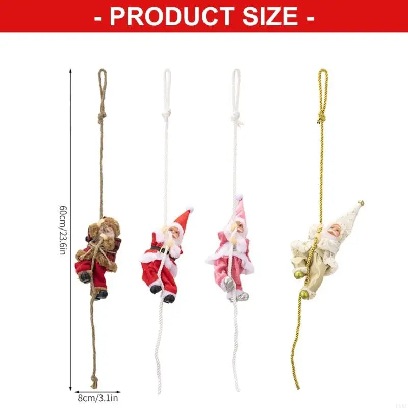 Christmas Tree Santa Hanging Decorations Rope Clause Resin Ornament