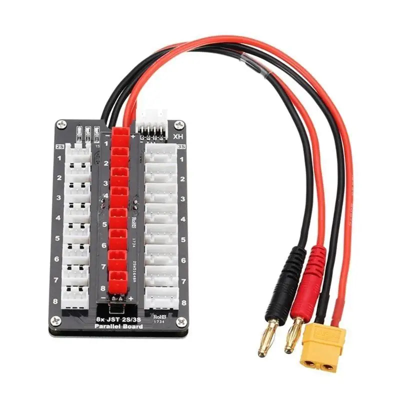 652F Charging Setup with XT60 Plug 1s 3s Lipo Battery Parallel Charging Board JST Balance Plug and XT60 Connectors Zpaxo