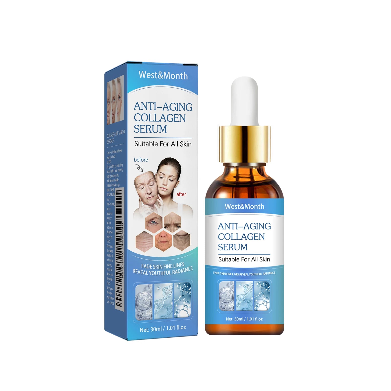 Collagen Face Serum – Anti-Aging, Firming & Brightening Collagen Face Serum Zpaxo 1Pcs