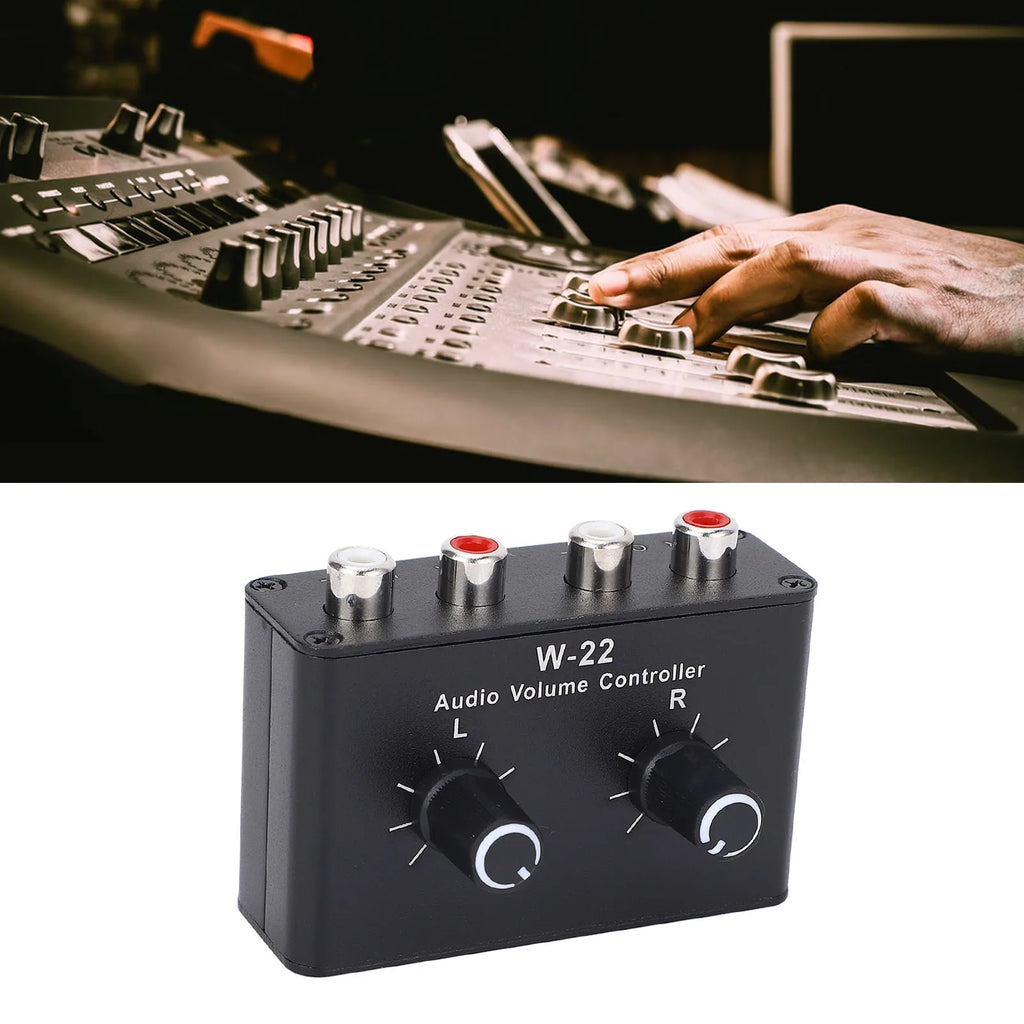 Volume Control Box Balance Adjuster Small Attenuator Knob Line Stereo