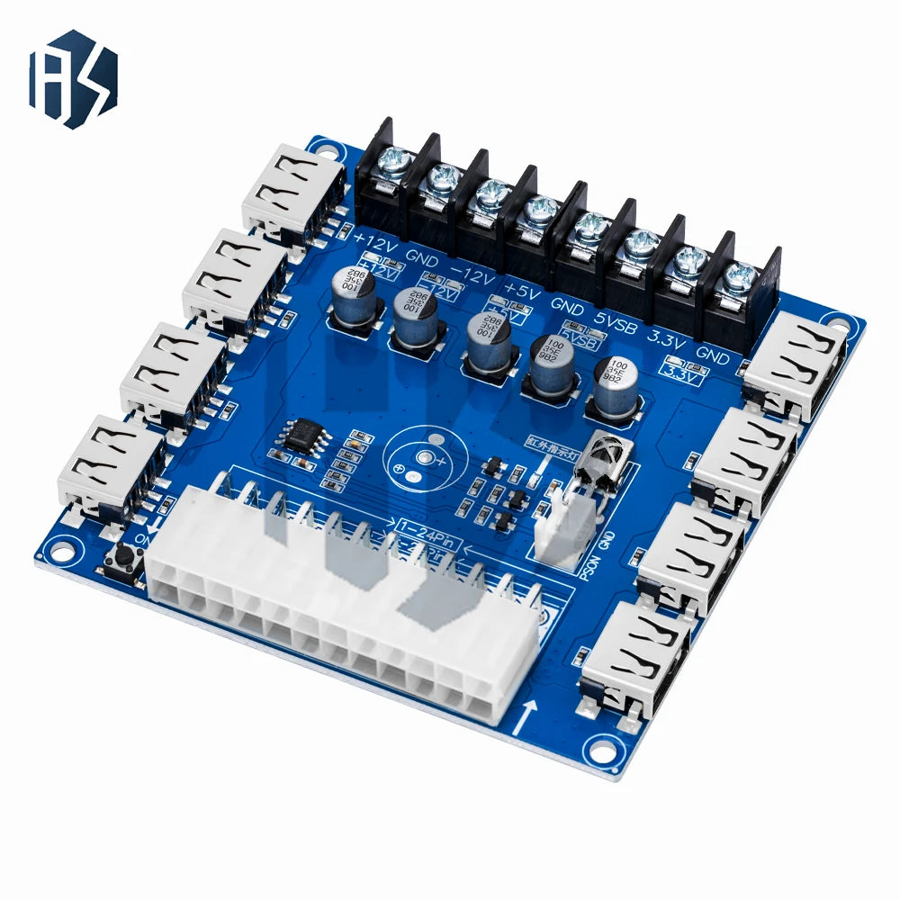 ATX to Type-C Power Supply Adapter Module 5V 3A, DIY Power Conversion Board for Desktop PC Chassis Modification Zpaxo