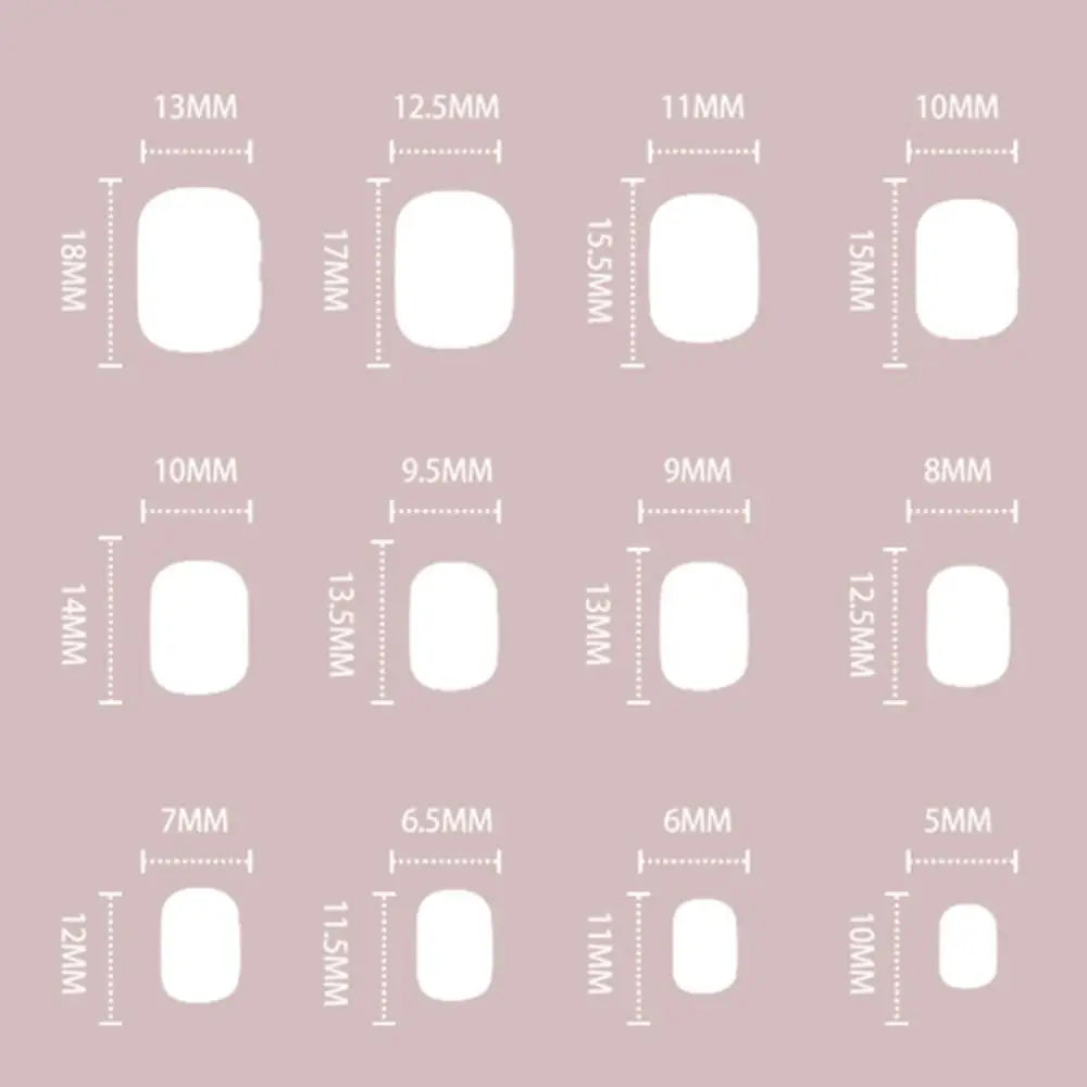 24pcs Fake Nails Square Head French Nail Press on Nails Waterproof Faux Short Fingernails Zpaxo