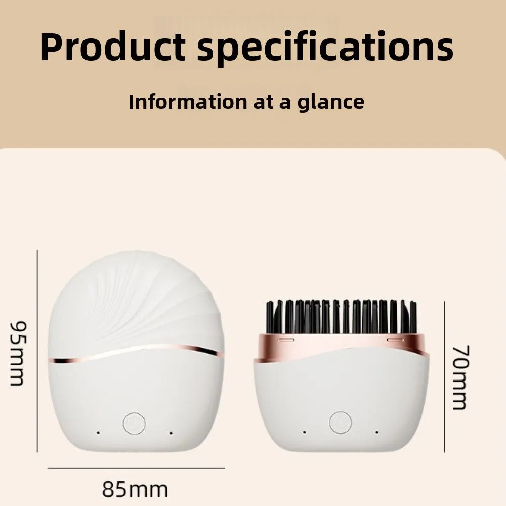 Multifunctional Electric Heating Hair Straightener Brush Portable Rechargeable Mini Straightener Hairdressing Tool Hot Comb Zpaxo