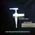 Pump Head Replacement Spare for Cetaphils Moisturizer, Dispenser Pump 550g/566g and 453g Leak Proof Pump Top Fit More hygienic Zpaxo 5White Two thread8.6