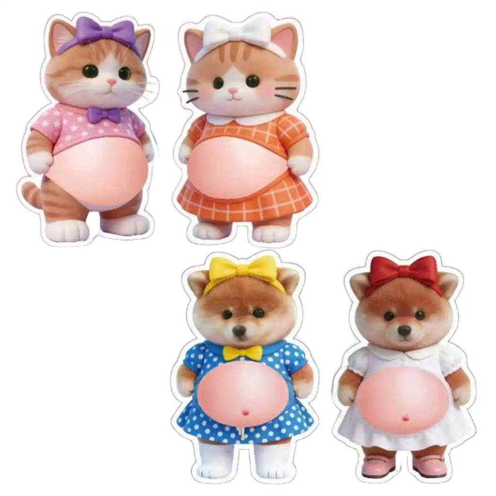 3D Squeeze Puppy Cartoon Stickers – Kids Party Favor Decor Cartoon Sticker Set Zpaxo