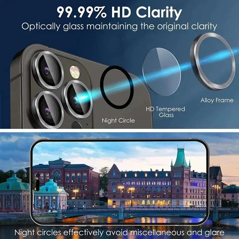 3pcs Lens Glass For iPhone 16 15 14 Plus 13 Pro Max Lens Glass Protection Film Accessory For iPhone 15 14 PM 13 Mini Camera Lens Zpaxo