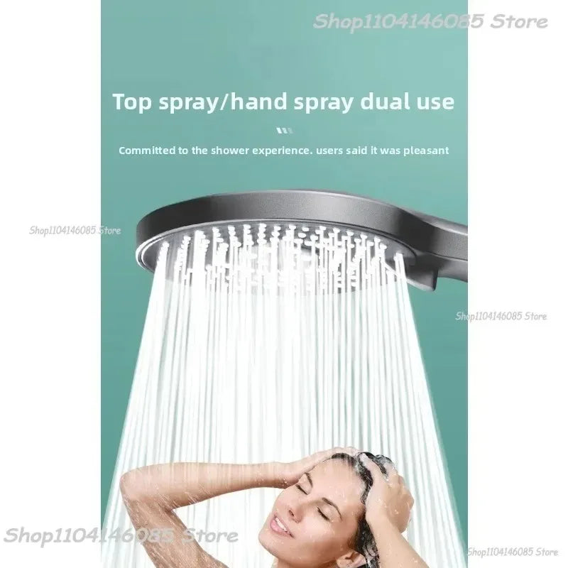 New Big Panel Shower Head 5 Modes High Pressure Rainfall Shower Handheld Overhead Shower Showerhead Bathroom Accessories Zpaxo