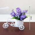 MRattan Flower Basket Vase Tricycle Bicycle Model Home Garden Wedding