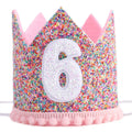 Pink Princess Crown Baby Birthday Party Hat Half Year Old 1st 2nd 3rd