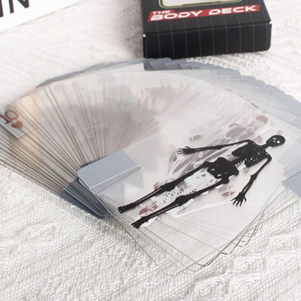 3D Image Educational Cards Reusable Body Transparent Playing Wear