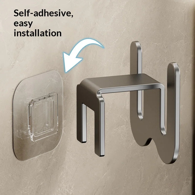 New Bathroom Slipper Rack, Wall-mounted, No-drill, Drip-drying Hook on The Wall Behind The Bathroom Door, Shoe Storage Shelf Zpaxo